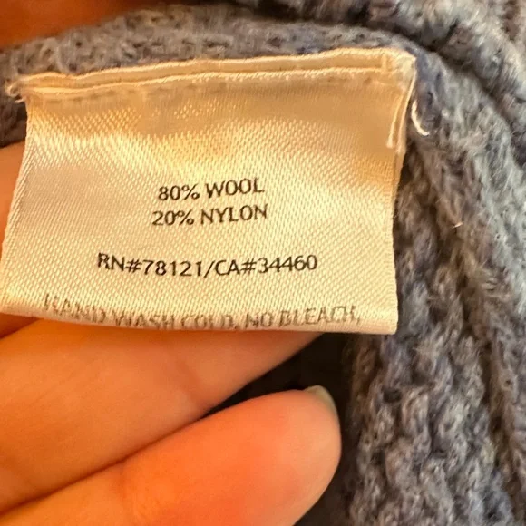 Eileen Fisher Petite Blue Boatneck Sweater – Wool Blend – Size PM – Preowned - Picture 6 of 6